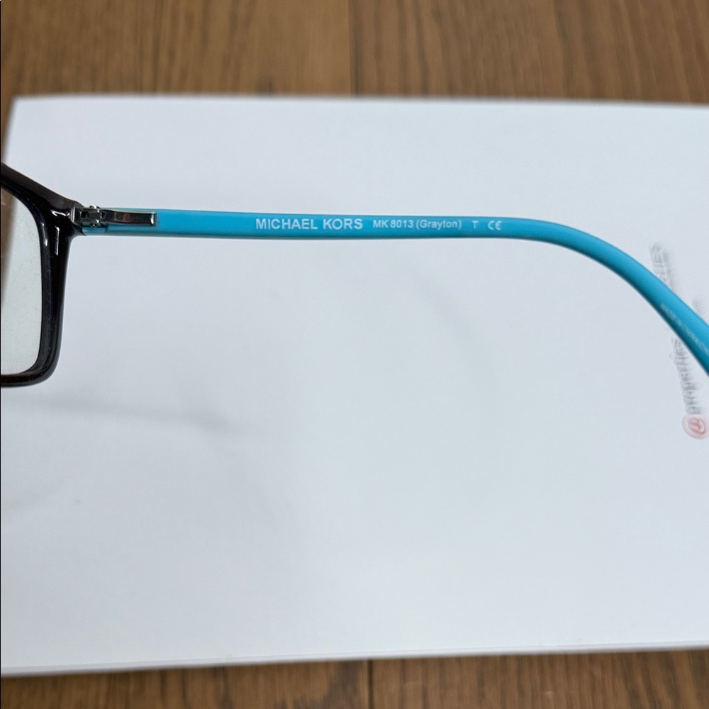Michael Kors Chocolate Frames with Blue Temples - Picture 4 of 7